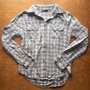 Grey and Blue Flannel Shirt Women’s M